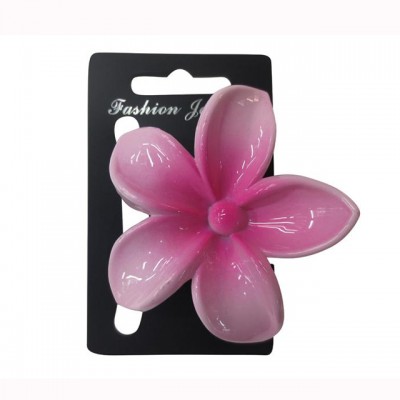 New flower shape crystal plastic round hair claw